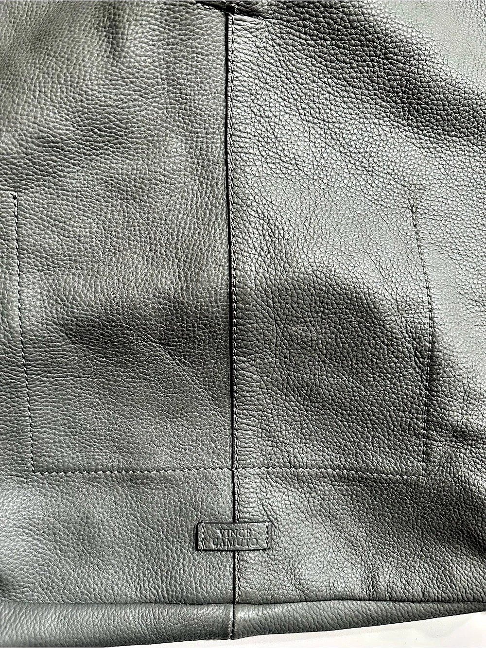 Vince Camuto Jenna Hobo Bag Leather Gray & Green